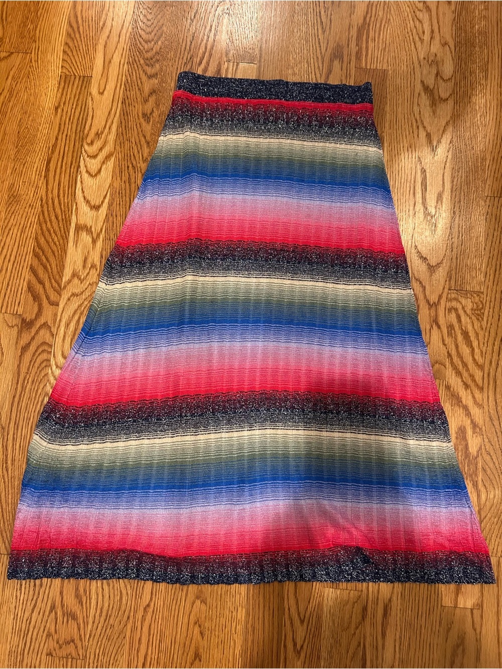 Zara Multicolor Striped Knit Skirt